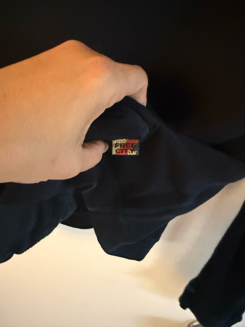 Free City SUPERFLUFF LUX Pullover Hoodie Navy - Picture 4 of 5
